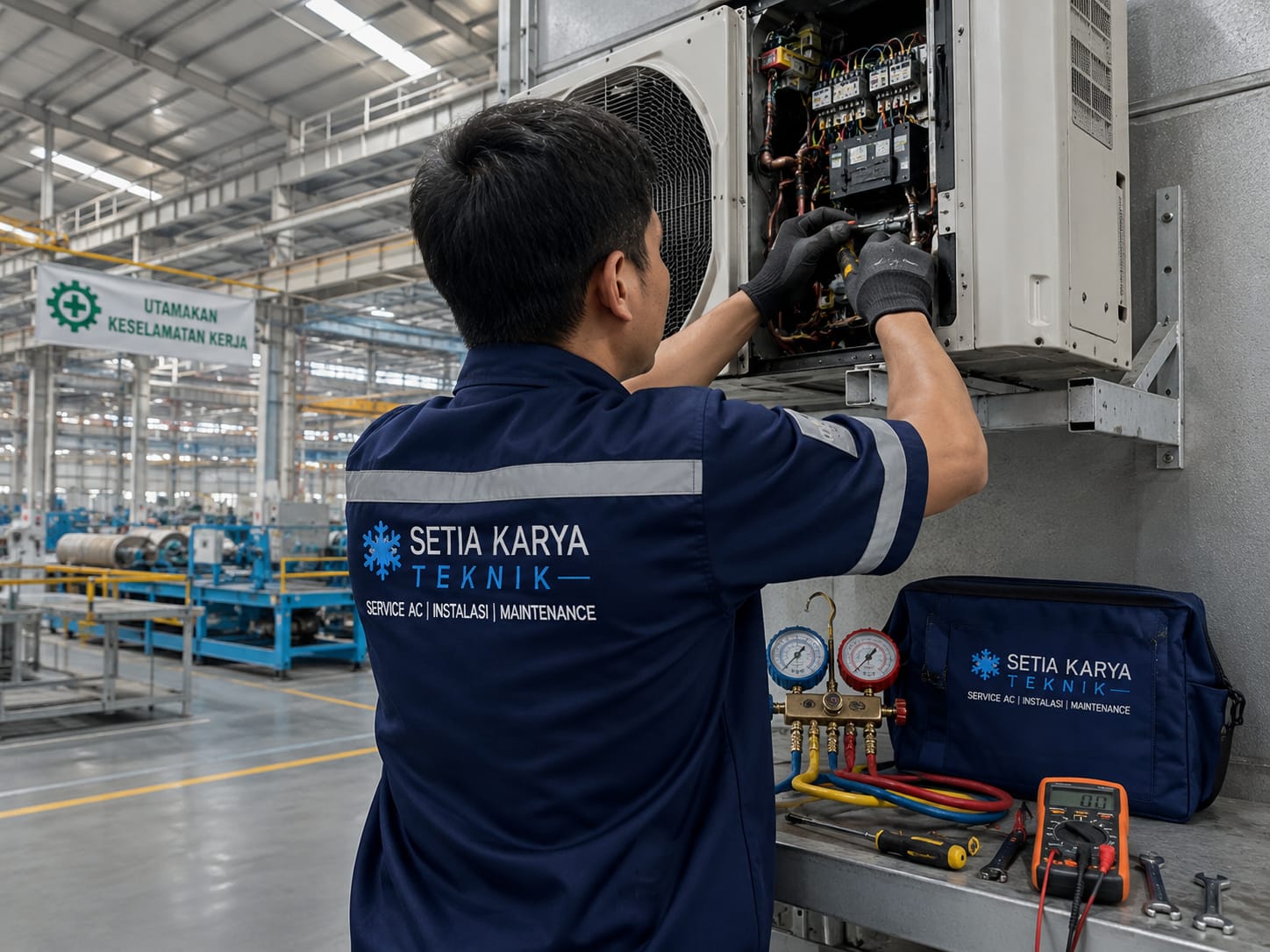 service ac pabrik setia karya teknik