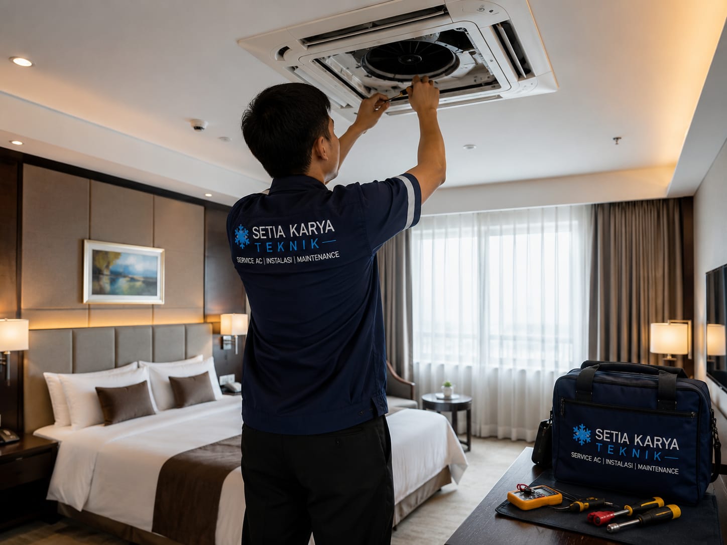 service ac hotel setia karya teknik