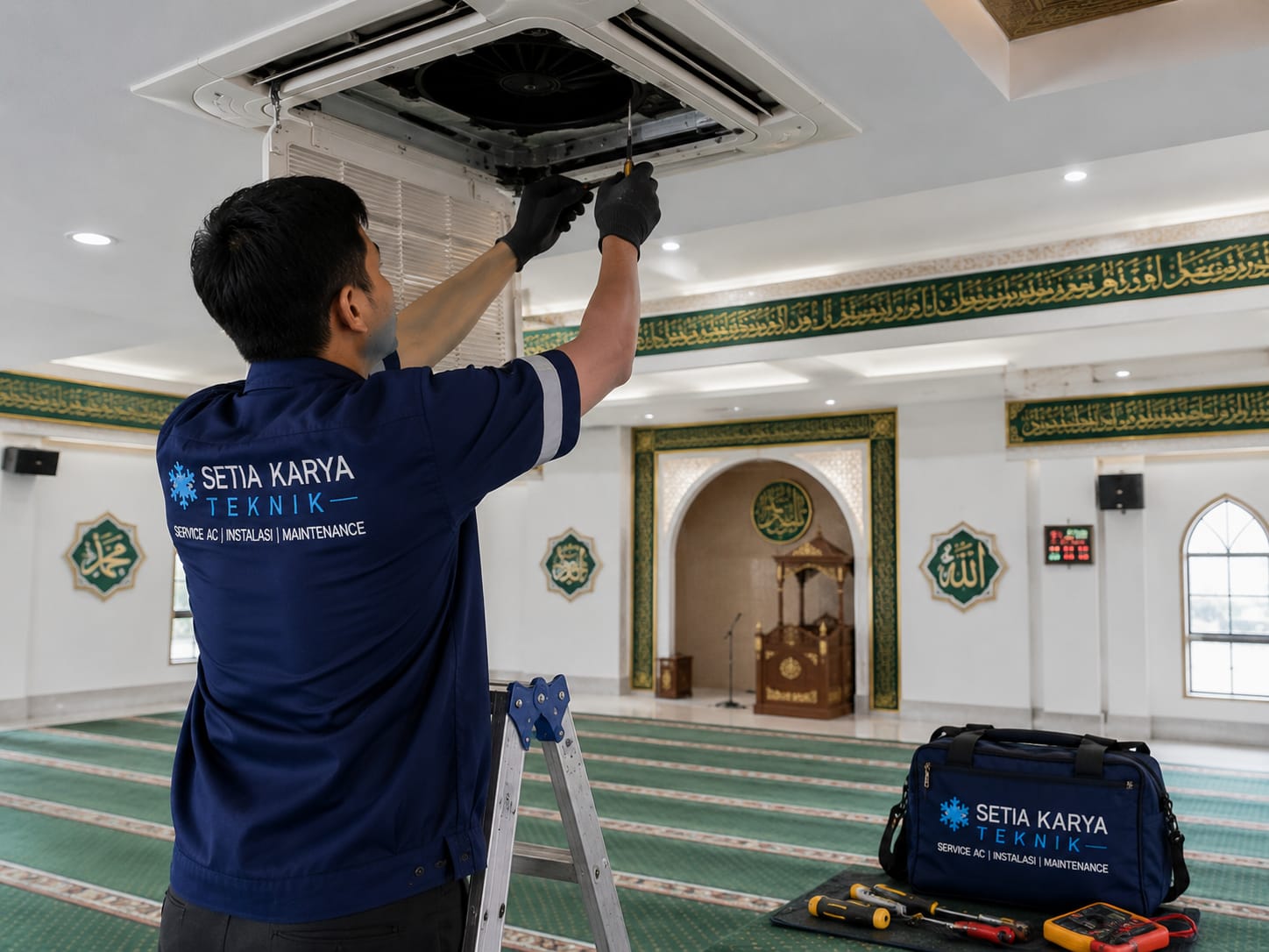 service ac tempat ibadah setia karya teknik